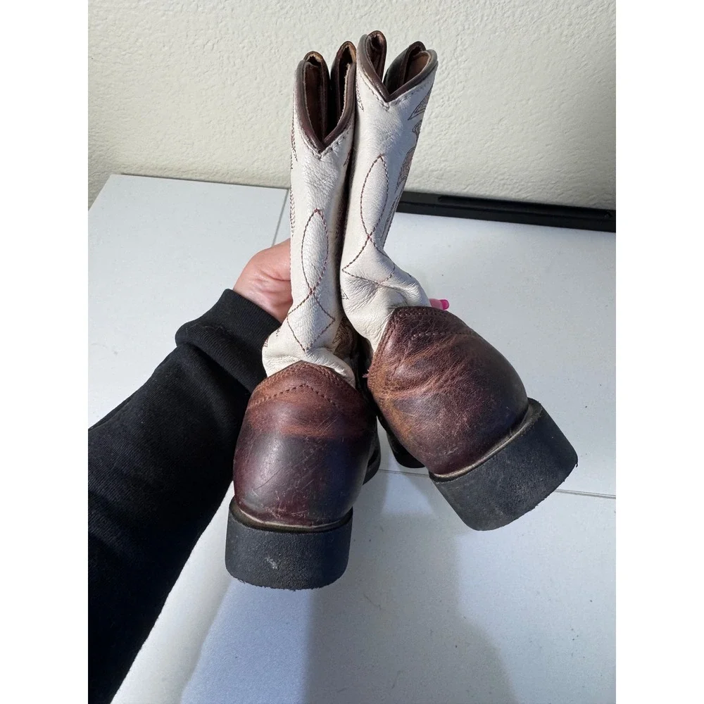 Rank 45 Cowboy Boots Kids Size 10 Leather Two Tone Western‎ Country Aesthetic